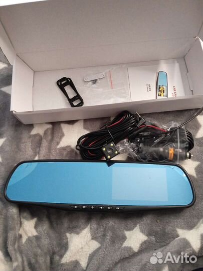 Регистратор зеркало с камерой заднего вида новое