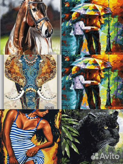 Картины по номера и алмазная мозаика новые