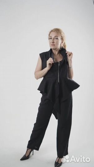 Жилет на молнии(лен) женский