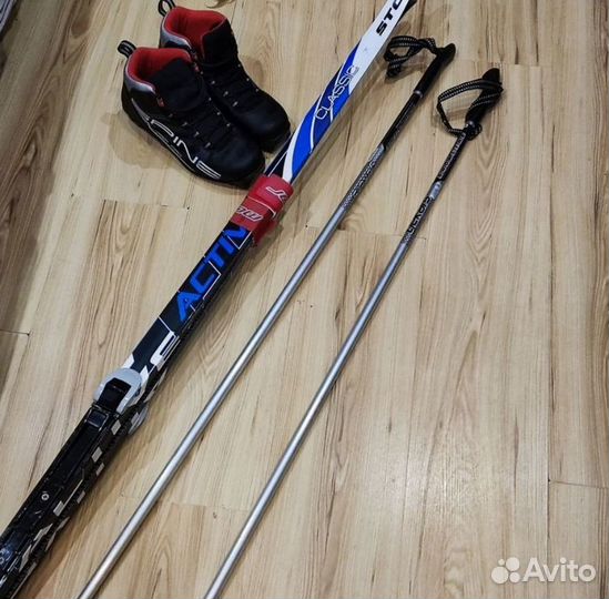 Лыжи active классические и лыжные ботинки