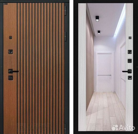 Дверь входная коричневая Италия Шторм