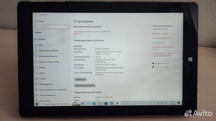 Планшет chuwi Hi10 Air на Windows