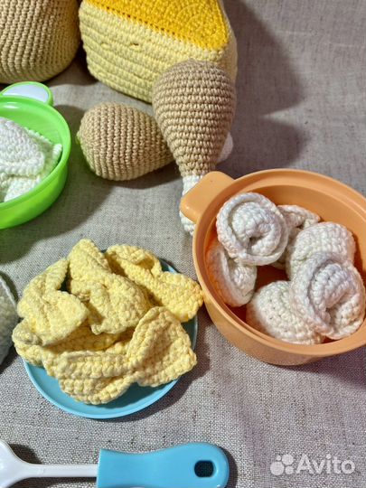 Вязаная еда и продукты