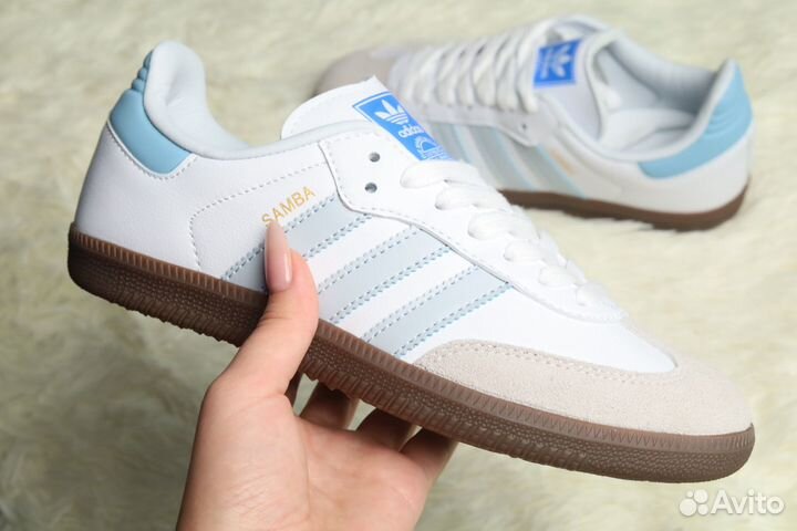 Adidas samba og halo blue