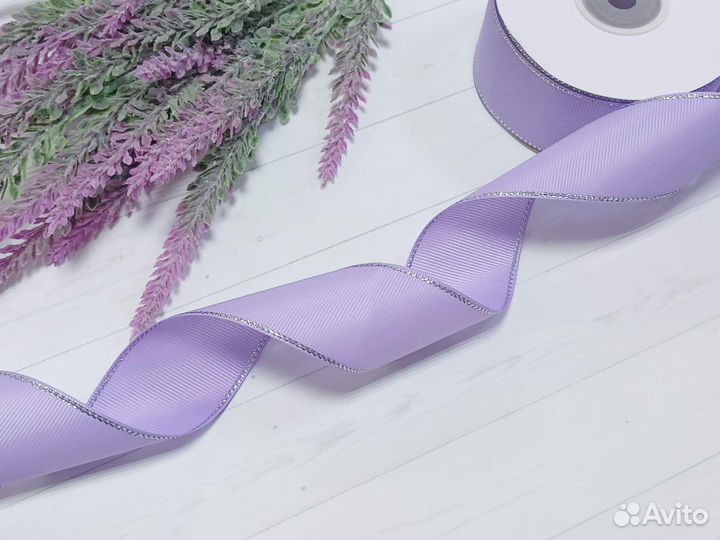 Репсовая лента 25мм, 38мм, 10мм с люрексом и прост