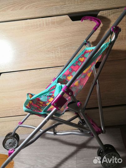 Коляска кукольная железная