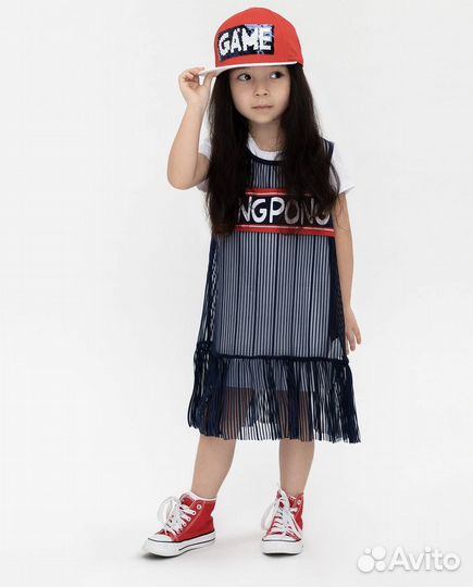 Многослойный сарафан Ping Pong для девочек, Белый