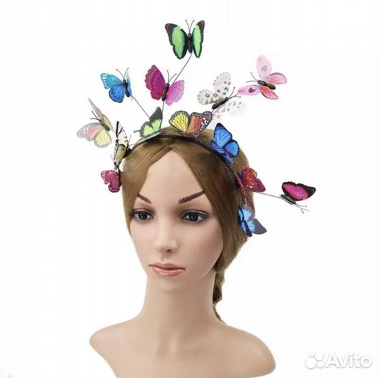 Ободок с бабочками