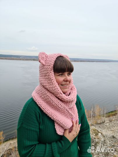 Шарф с капюшоном