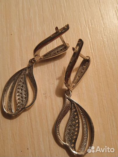 Серьги серебро 925 пробы