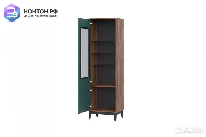 Шкаф-сервант Brass шкс-1 каштан арвадона / изумруд