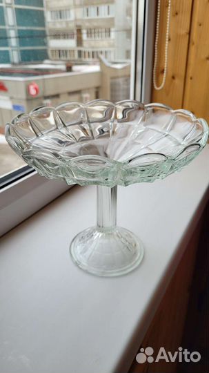 Ваза для фруктов и конфет на ножке СССР