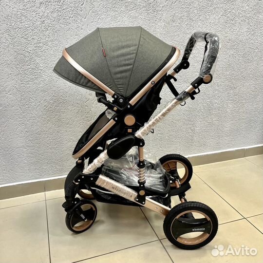 Коляска Wisesonle серая 2 в 1 новая