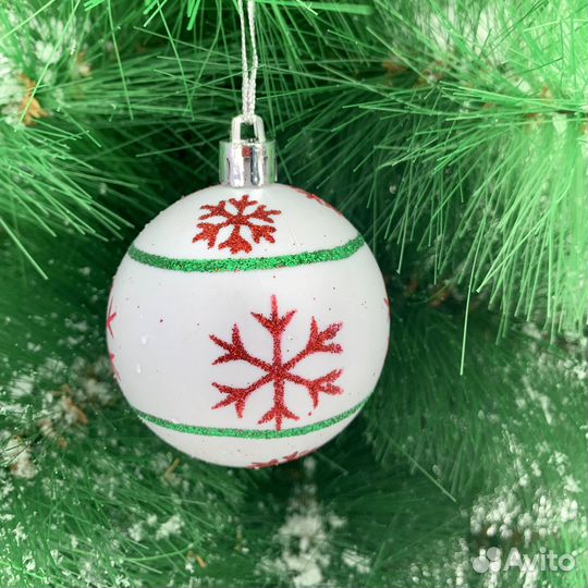 Набор елочных игрушек пластик