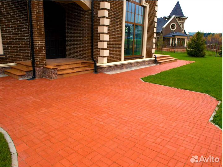 Брусчатка вибропрессованная / 200 х 100 мм