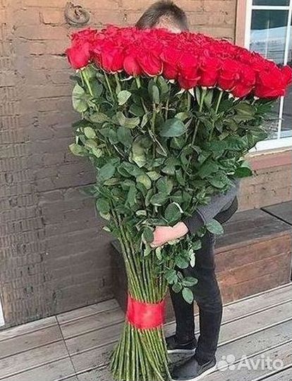 Длинные высокие розы 150 см