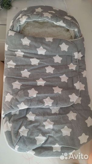 Меховой конверт в коляску овчина