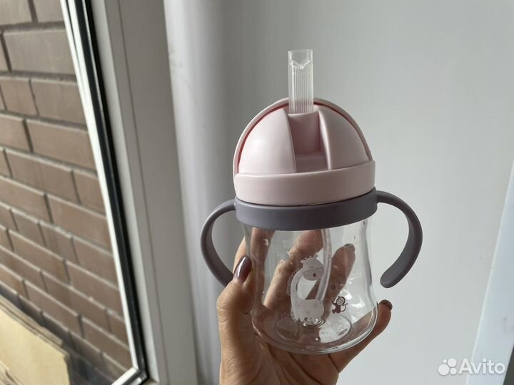 Поильник детский с трубочкой непроливайка