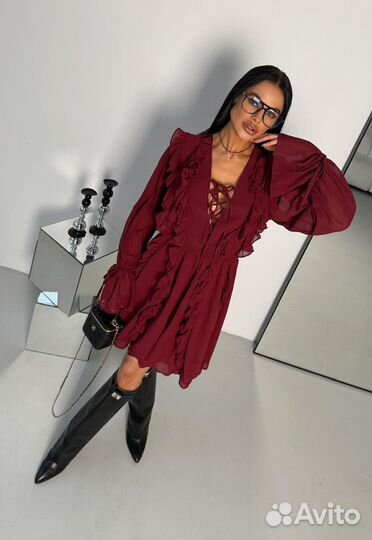 Шифоновое платье YSL