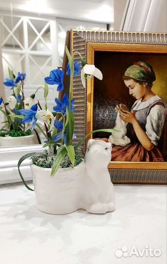 Цветочная композиция с зайцем 2