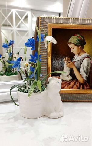 Цветочная композиция с зайцем 2