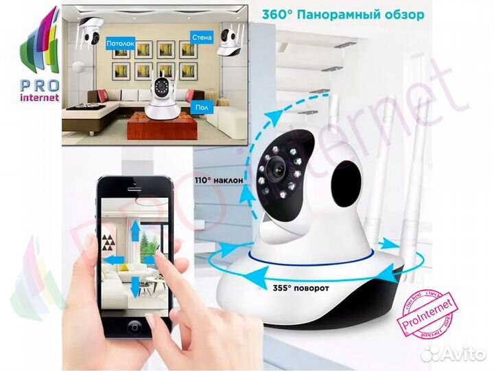 WiFi камера видеонаблюдения 2MP удаленный доступ