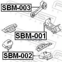 Подушка двс передняя Subaru Forester 98-01 SBM002