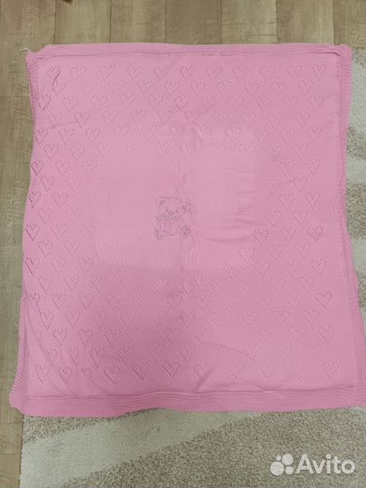 Плед/одеяло и махровое полотенце для новорожденной