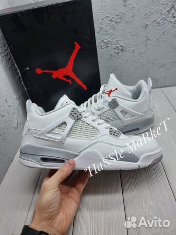 Кроссовки Унисекс Nike Air Jordan4 White Grey36-46