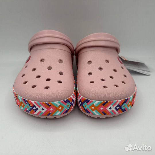 Crocs кроксы с розовым кантом