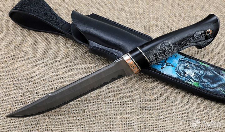 Премиум нож Барракуда ламинация S 390 в крученом д