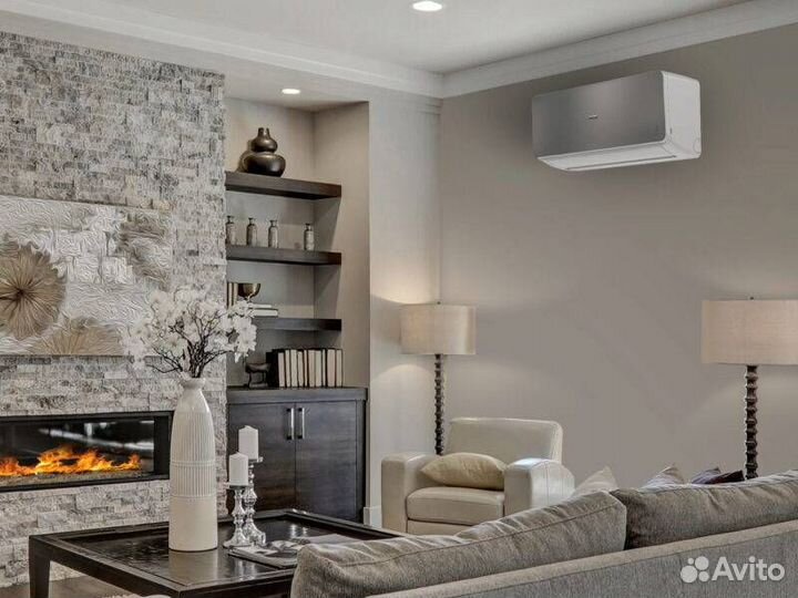 Настенный кондиционер AUX ASW-H07B4/FJ-SR1 + AS-H07B4/FJ-R1, серебристый