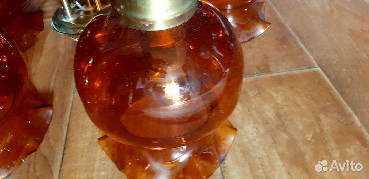 Люстра из цветного стекла.ссср