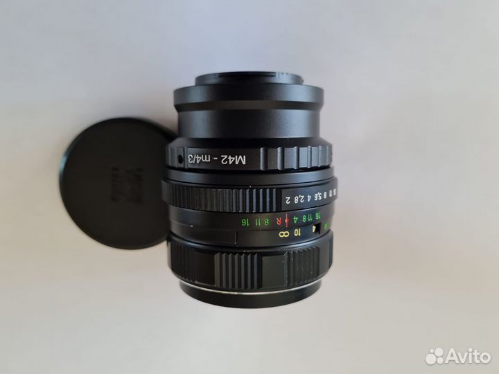 Гелиос-44М4 58 mm f/ 2 с переходником для Olympus