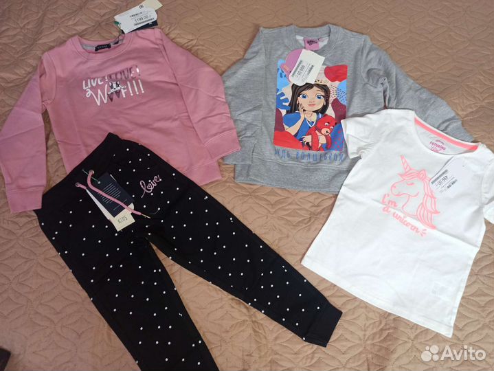 Пакет новой одежды для девочки 110