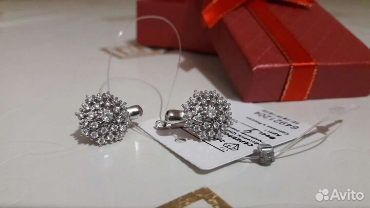 Серебряные серьги 925проба
