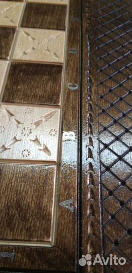 Нарды шахматы шашки 3в1 ручной работы резные