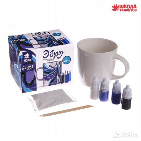 2 шт. Рисование на воде эбру 'Создай свою кружку'