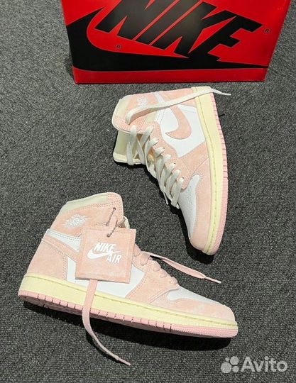 Кроссовки Nike air jordan OG High Washed pink