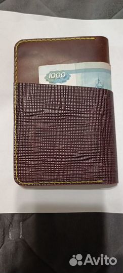 Обложка на паспорт Портмоне из натуральной кожи