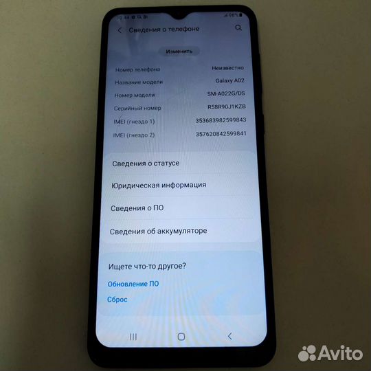 Телефон Samsung Galaxy A02