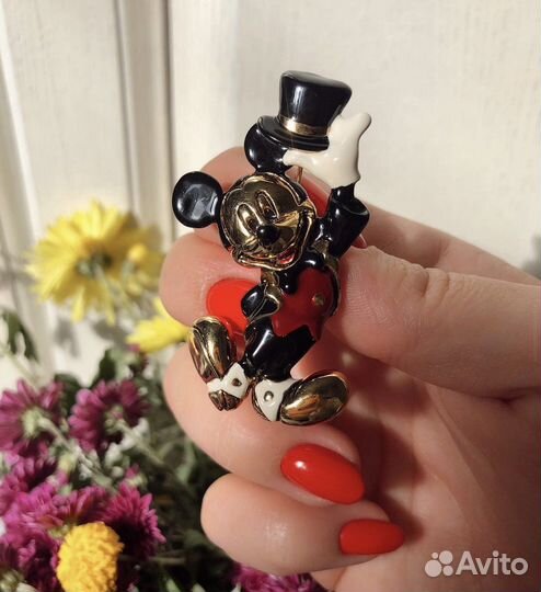 Брошь винтаж Микки Маус napier