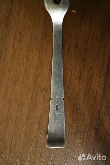 Серебряная вилка для ветчины, сыра и тд, 875 проба