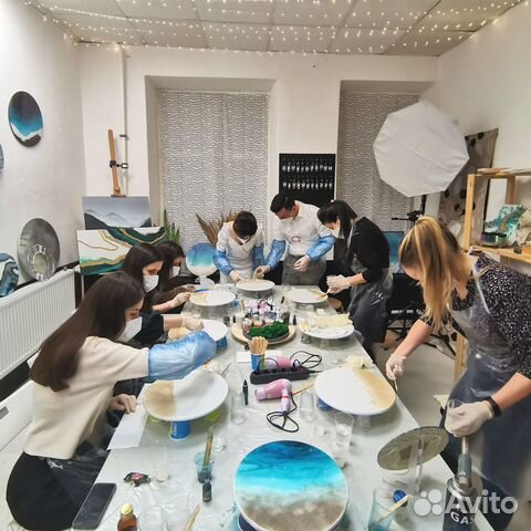 Мастер-класс по эпоксидной смоле Море и Срез камня