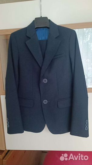 Школьный костюм для мальчика синий 128