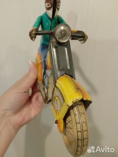 Мотоциклист игрушка СССР