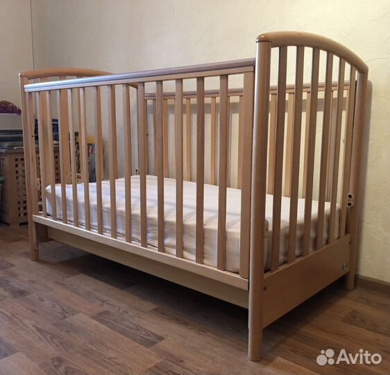 Детская кроватка Pali Ciak (бук) + матрас