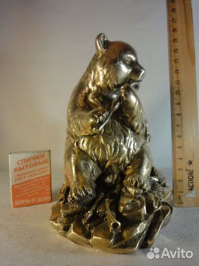 Статуэтка Медведь панда бронзовое литьё вес 2 кг