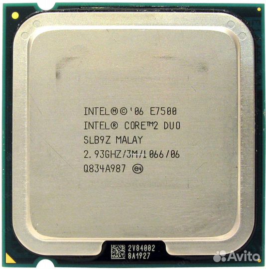 Core 2 Duo E7500 2,93 Ghz Сокет 775