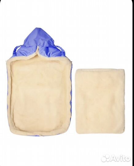 Зимний конверт в коляску на овчине